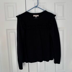 LOFT Elegant Black Knit Sweater
